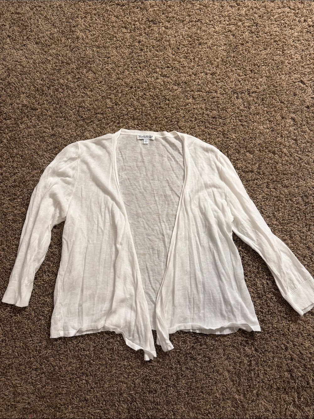 NorthStyle White Open-Front Lightweight Women's Cardigan